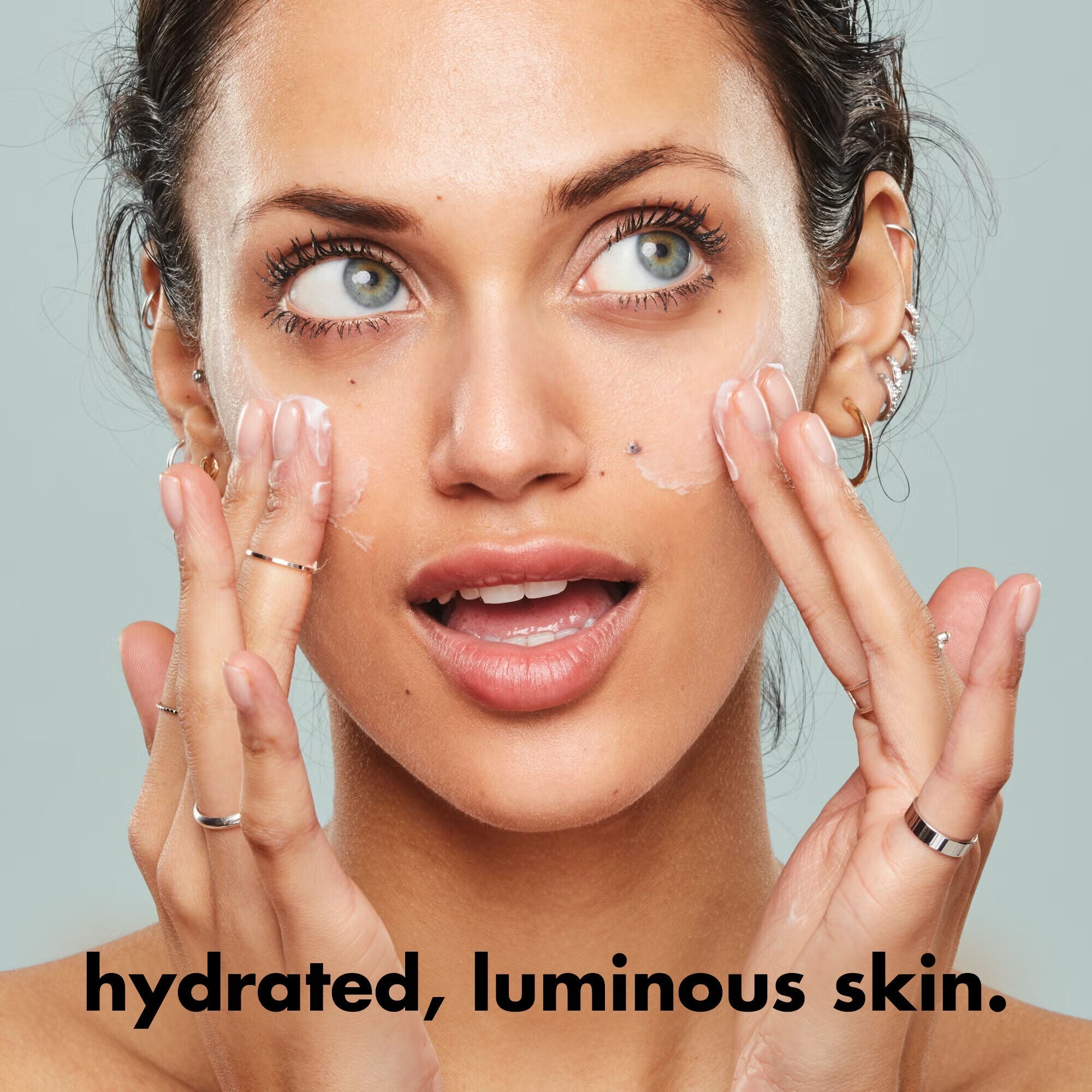 Applying Holy Hydration! Fragrance-Free Face Cream