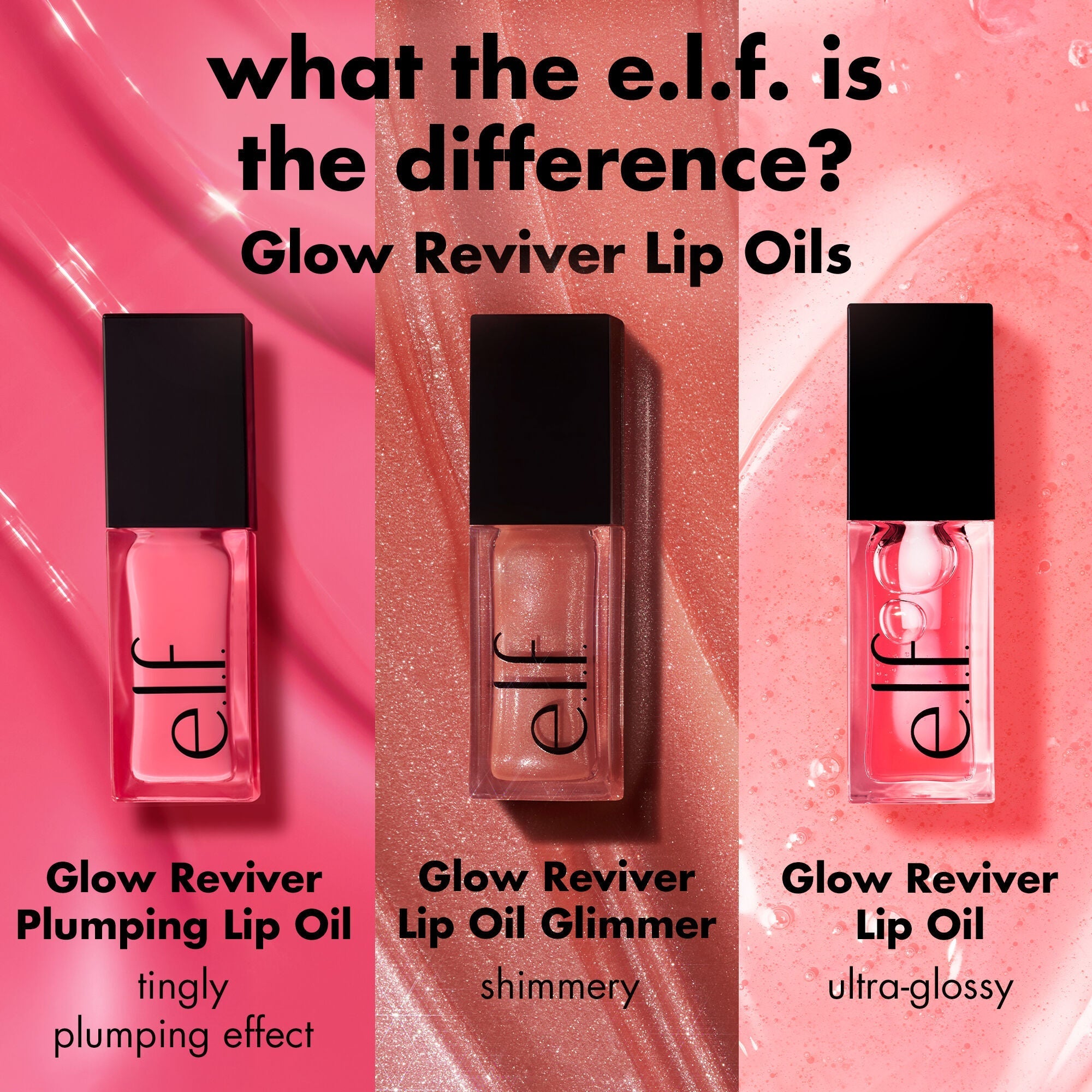 What is the Difference in e.l.f. Glow Reviver Lip Oils